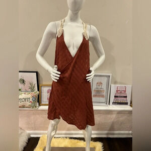 Free People Dress Womens Size XS Brown Beige Mini Crochet
Boho Sleeveless